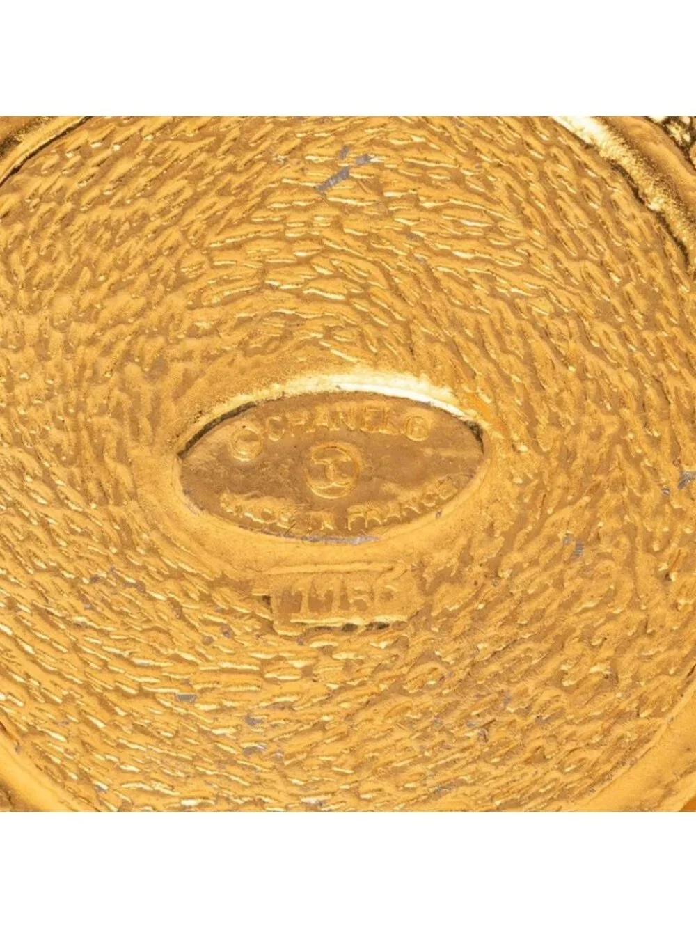 Chanel 31 Rue Cambon Round Brooch Gold Plated
